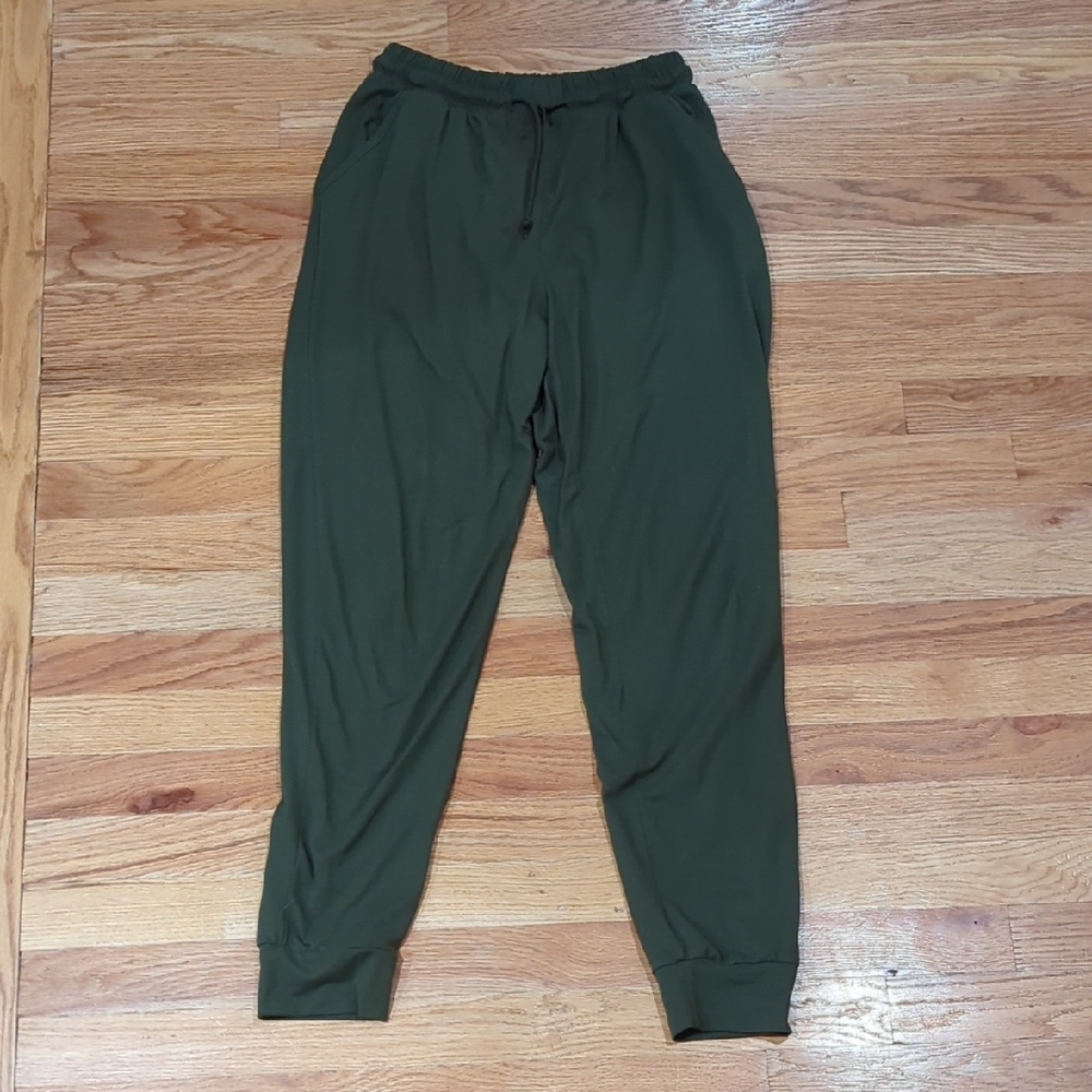 Women's Olive Green Jogger Pants